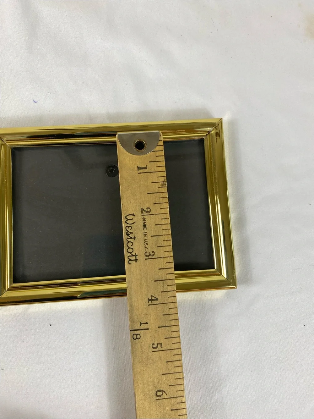 Fetco Vintage Gold Double-Hinged Tabletop Photo Frame